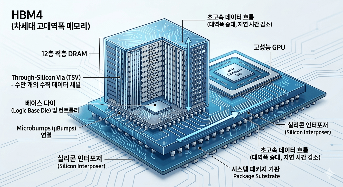 HBM(고대역폭 메모리)의 구조