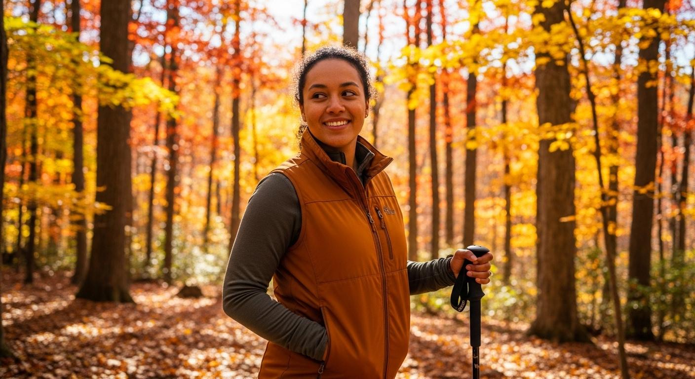 가을 등산 조끼