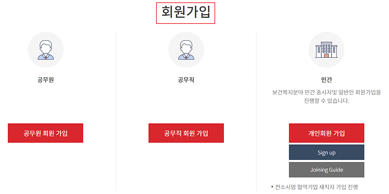 회원가입-종류