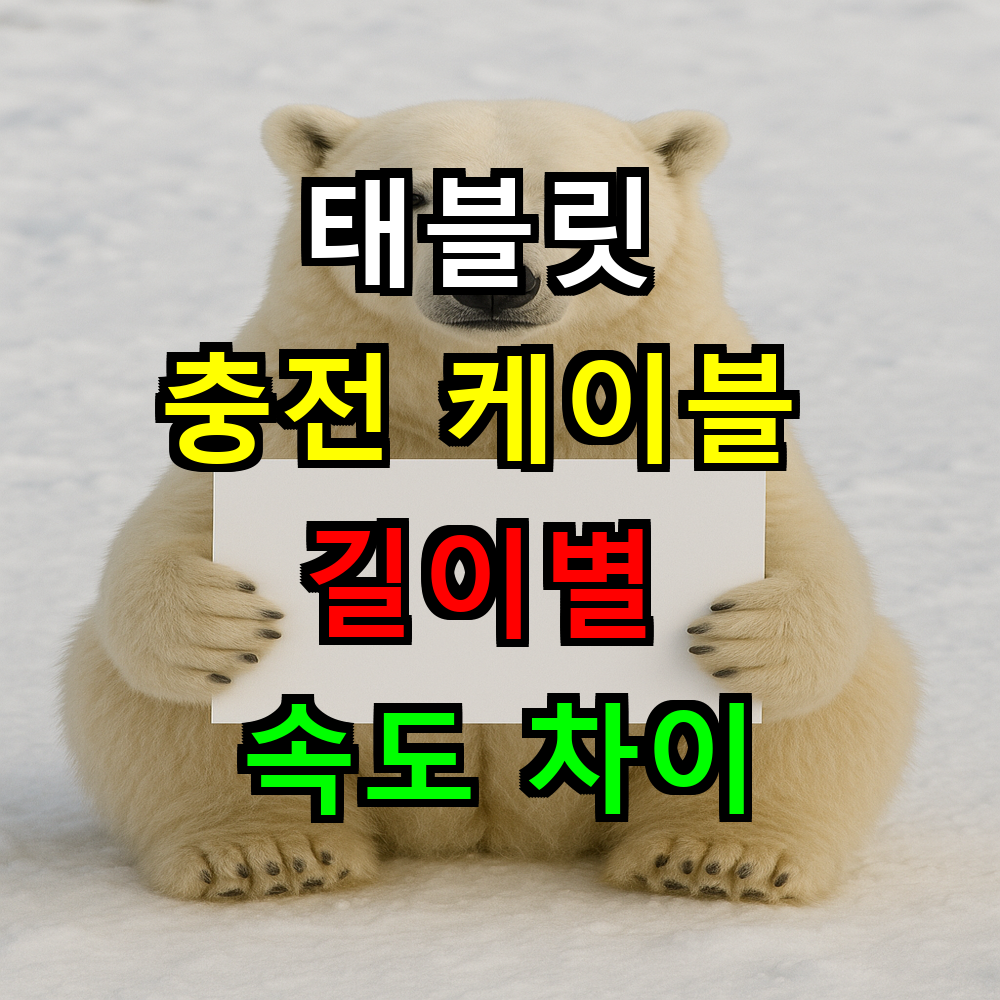 태블릿 충전 케이블 길이별 속도 차이