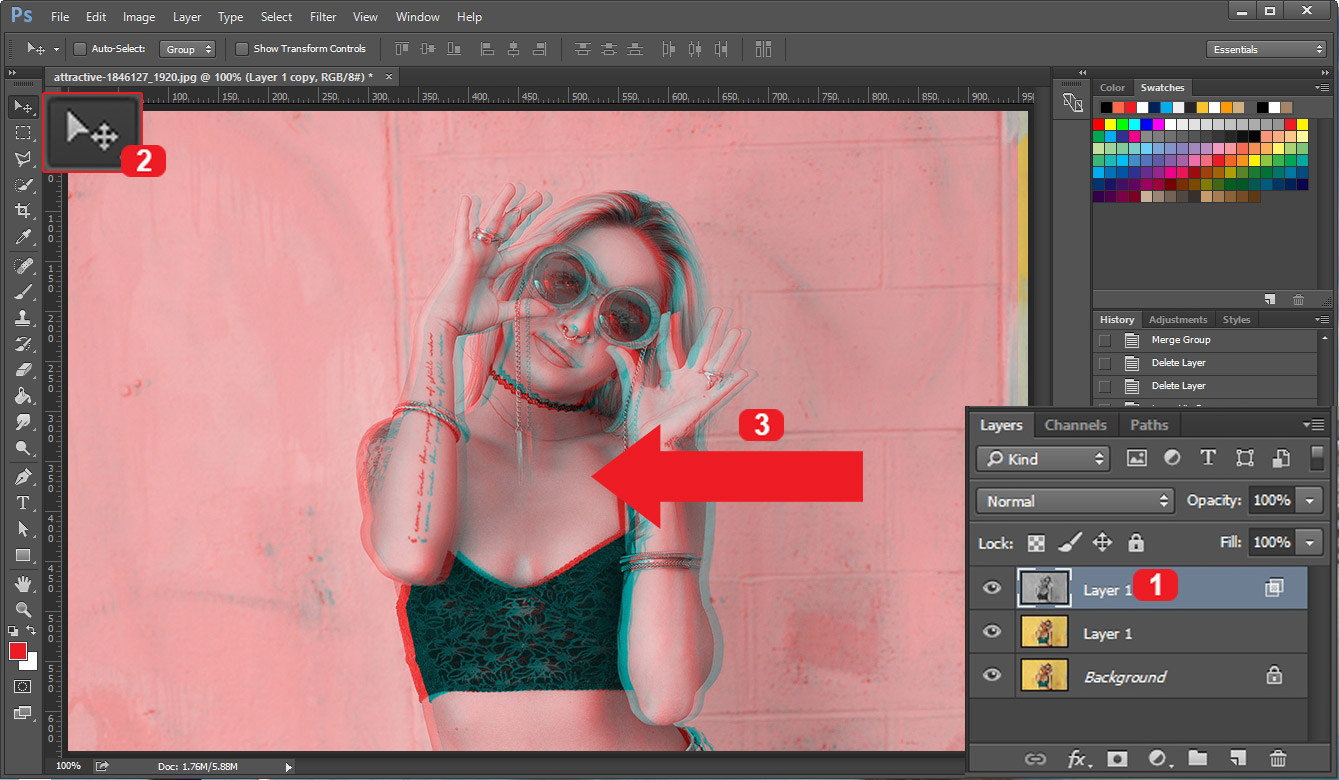 photoshop glitch effect