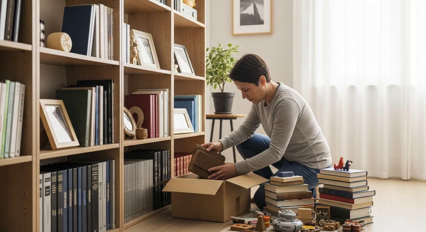 인테리어 시작 전 불필요한 물건을 정리하는 모습