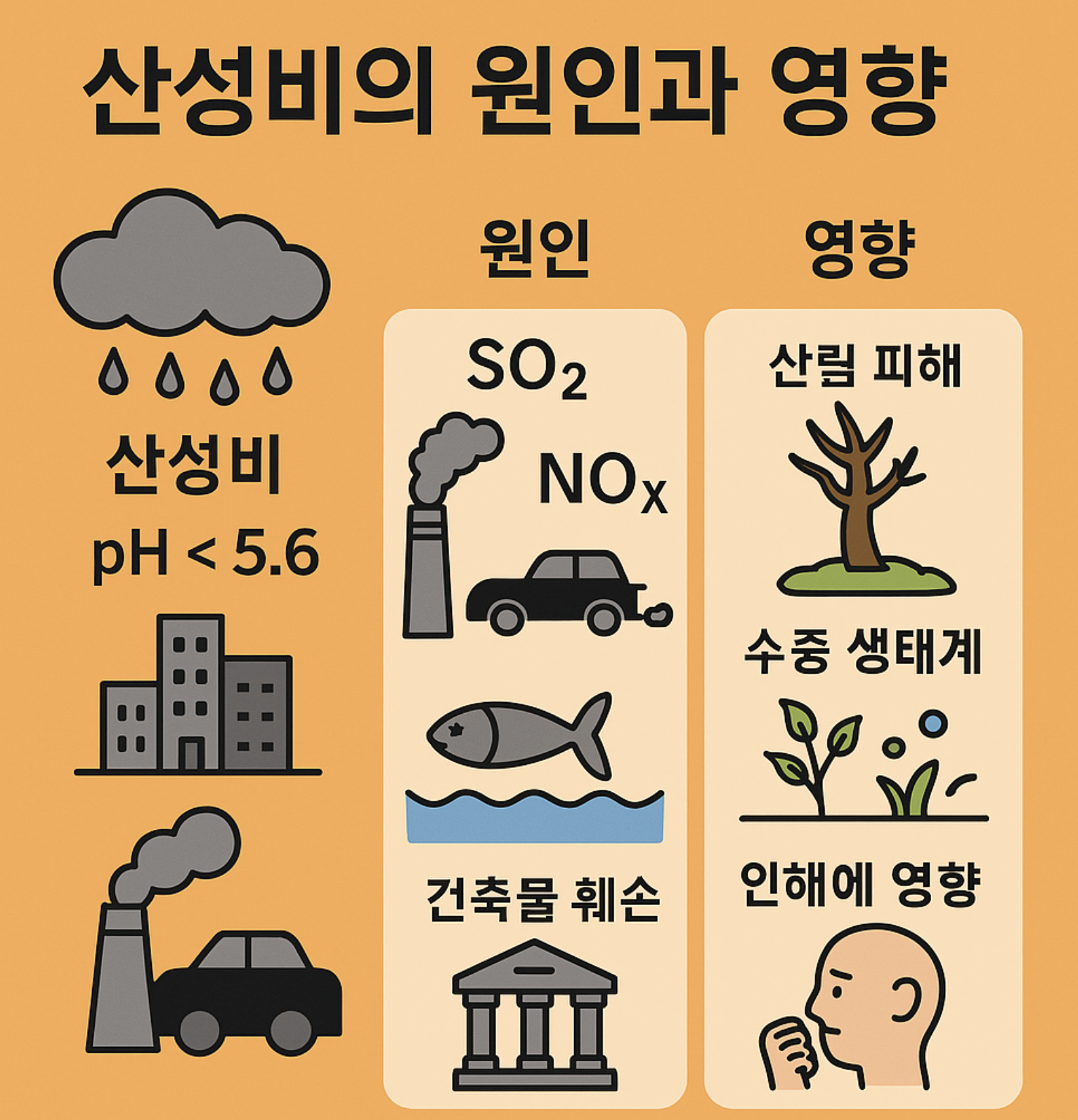 산성비란? 원인과 피해, 대표 지역까지 한눈에 정리