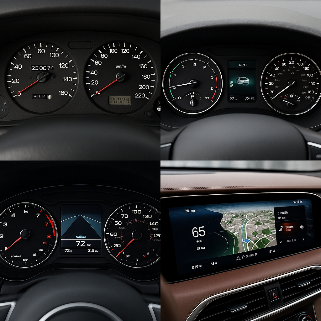 차량 디스플레이 진화사: 아날로그 계기판부터 파노라마 OLED까지