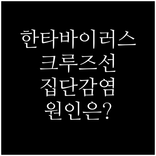 한타바이러스 크루즈선 집단 감염, 원..