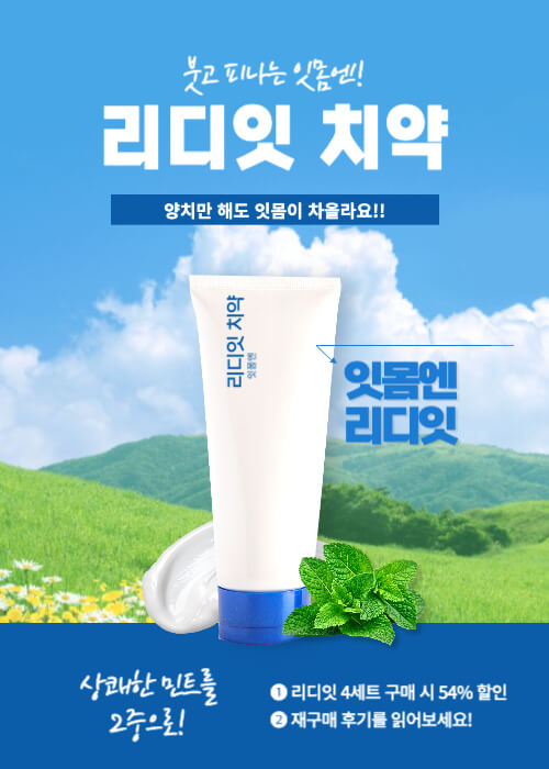 리디잇 치약 효능 효과 내돈내산 후기 부작용 리디에뜨 치약