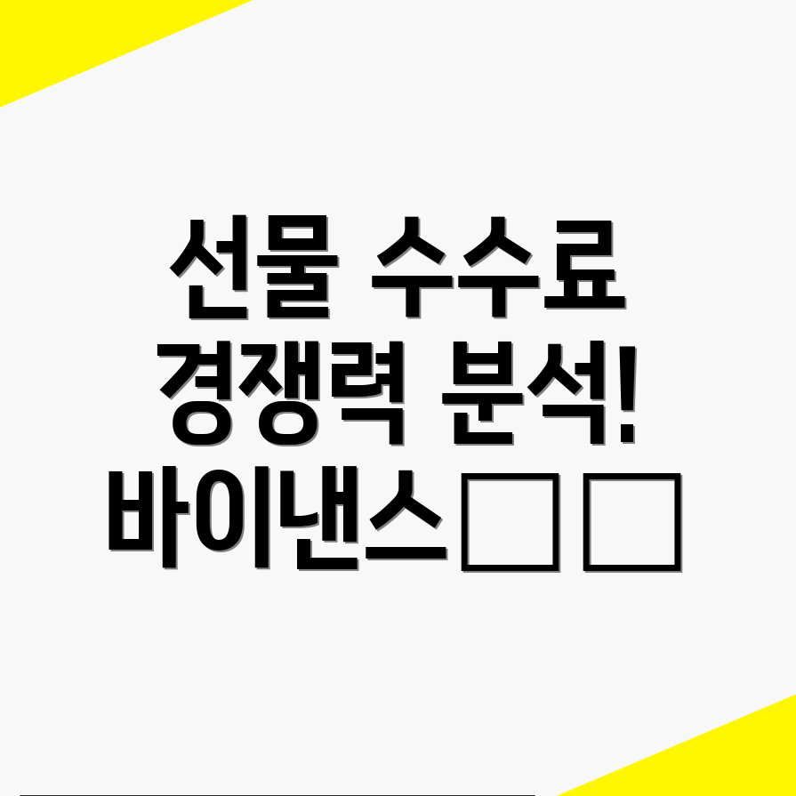 바이낸스 선물 수수료