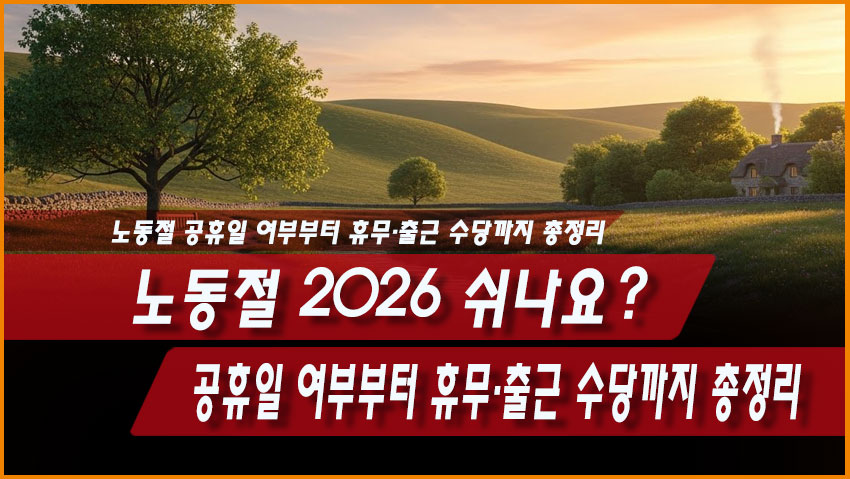 노동절 2026 쉬나요? 공휴일 여부부터 휴무·출근 수당까지 총정리
