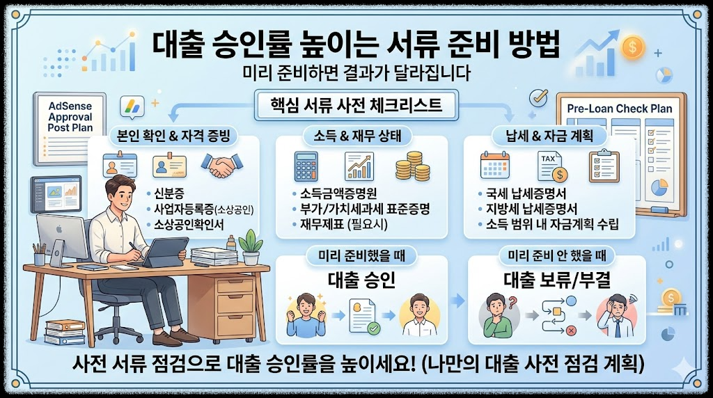 대출 승인률 높이는 서류 준비 방법, 미리 준비하면 결과가 달라집니다