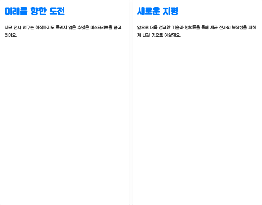 분자생물학: 세균 전사 연구의 미래, 지금 밝혀지다! - 미래를 향한 도전: 세균 전사 연구의 새로운 지평 분자생물학: 세균 전사 연구의 미래, 지금 밝혀지다! - 미래를 향한 도전: 세균 전사 연구의 새로운 지평