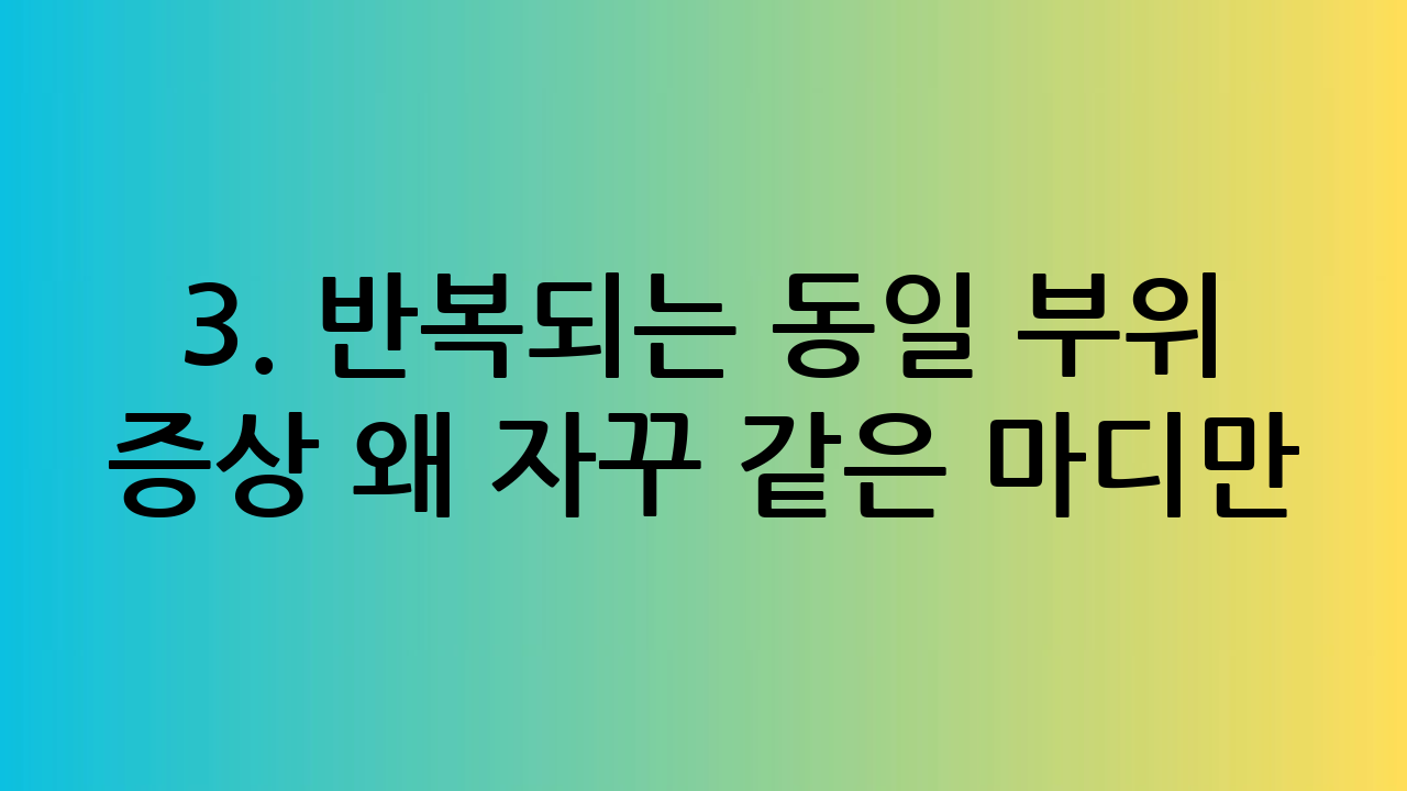 3. 반복되는 동일