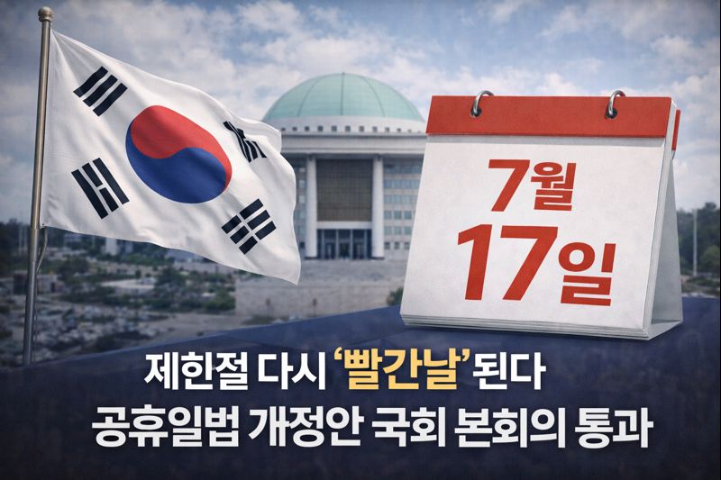 7월 17일 제헌절 다시 공휴일 된다