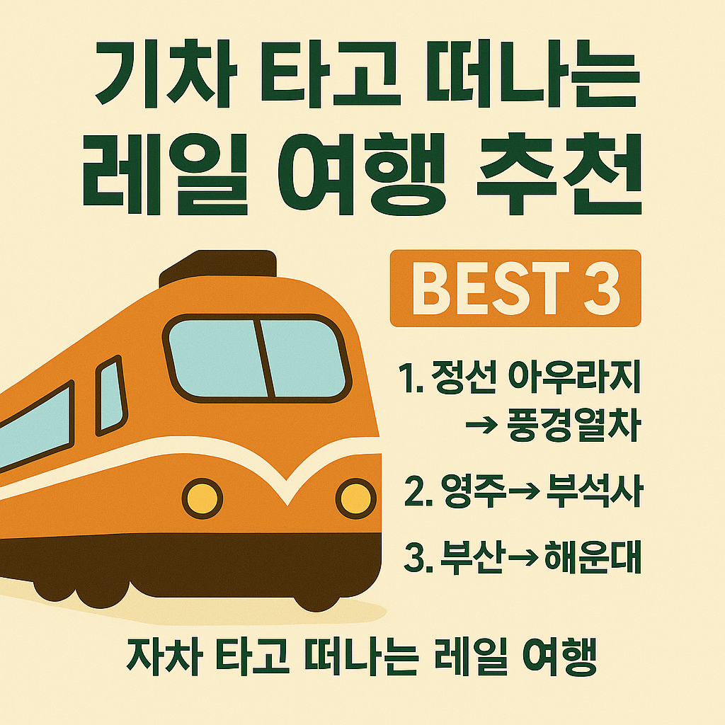 레일 여행지 추천 BEST 3