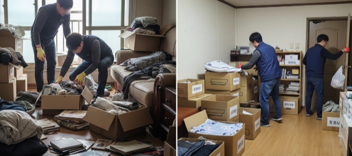 영동 고독사청소 및 정리중