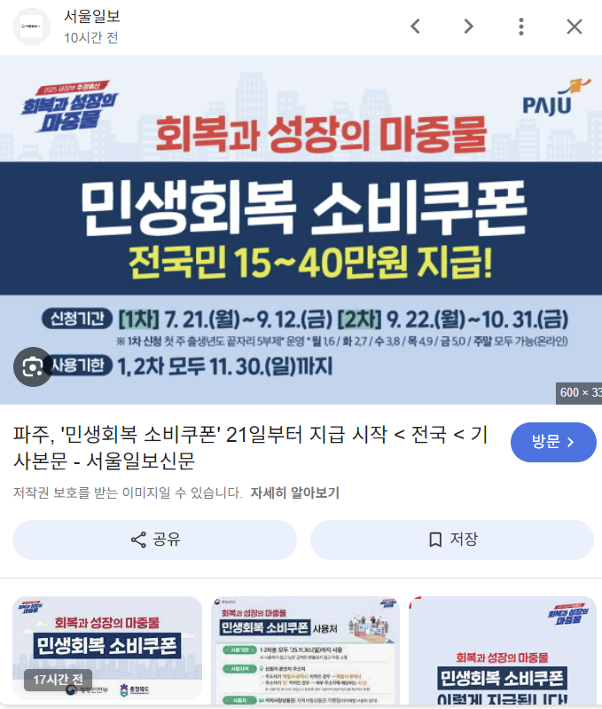 민생회복 소비쿠폰