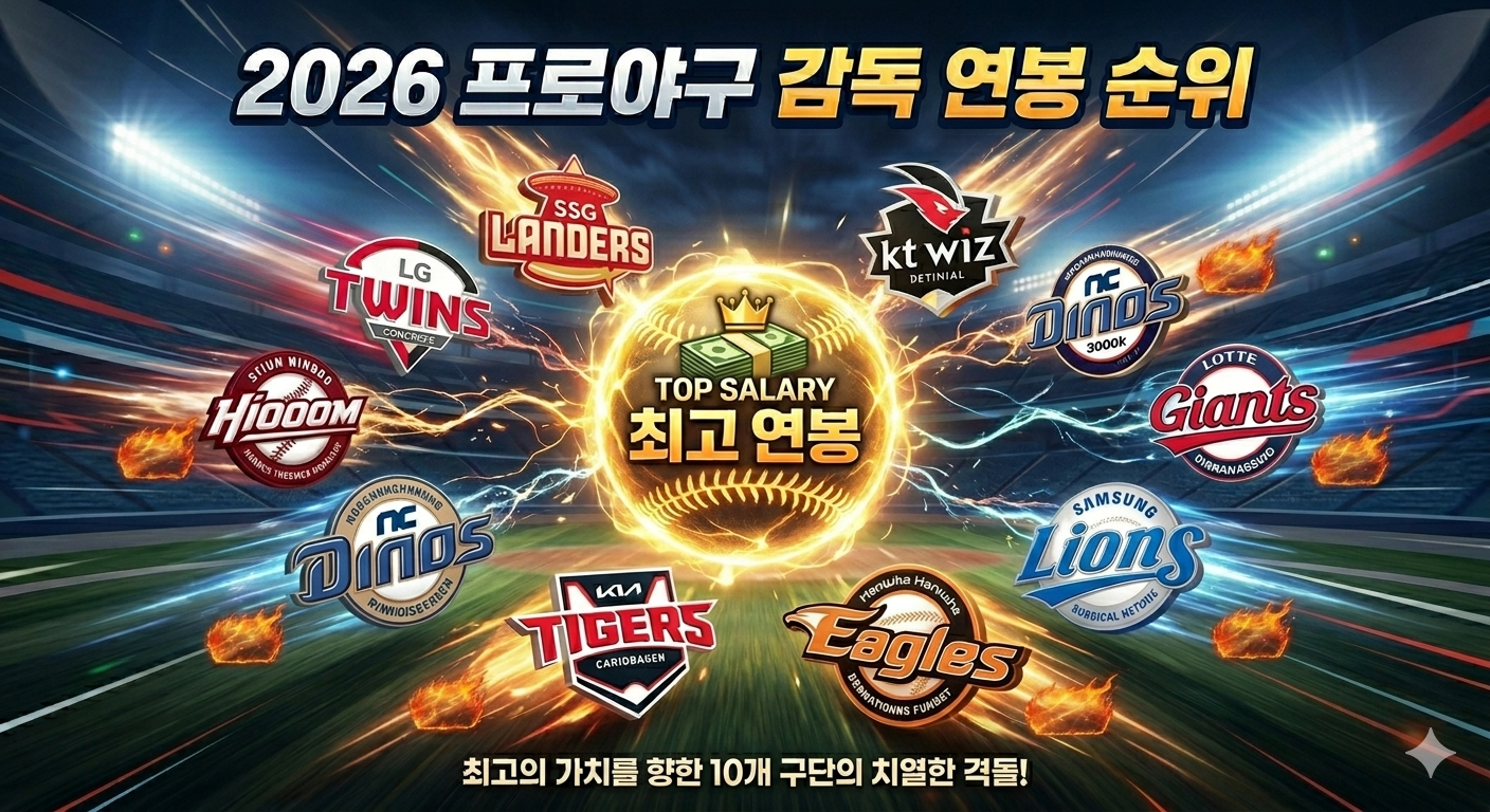 2026 한국 프로야구 감독 연봉 순위 총정리