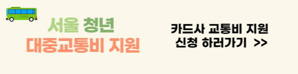 서울시 청년 대중교통비 신청방법