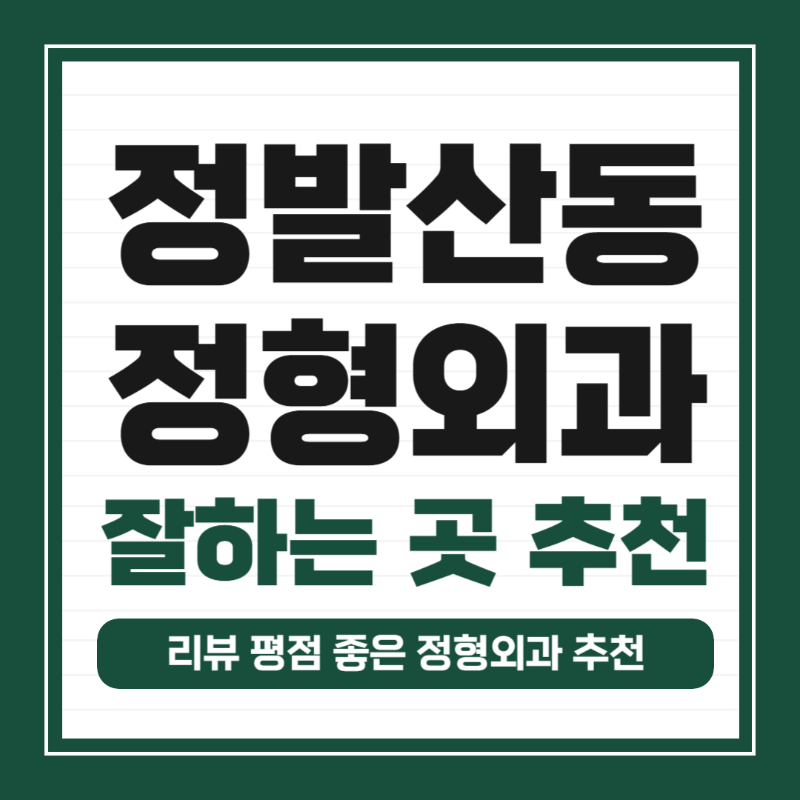 고양시 정발산동 정형외과 유명하고 잘하는 곳 추천 TOP 5