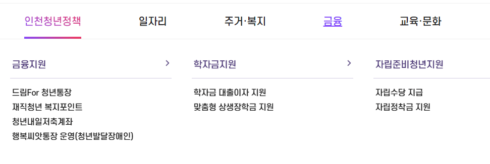 인천유스톡톡 인천청년포털 홈페이지