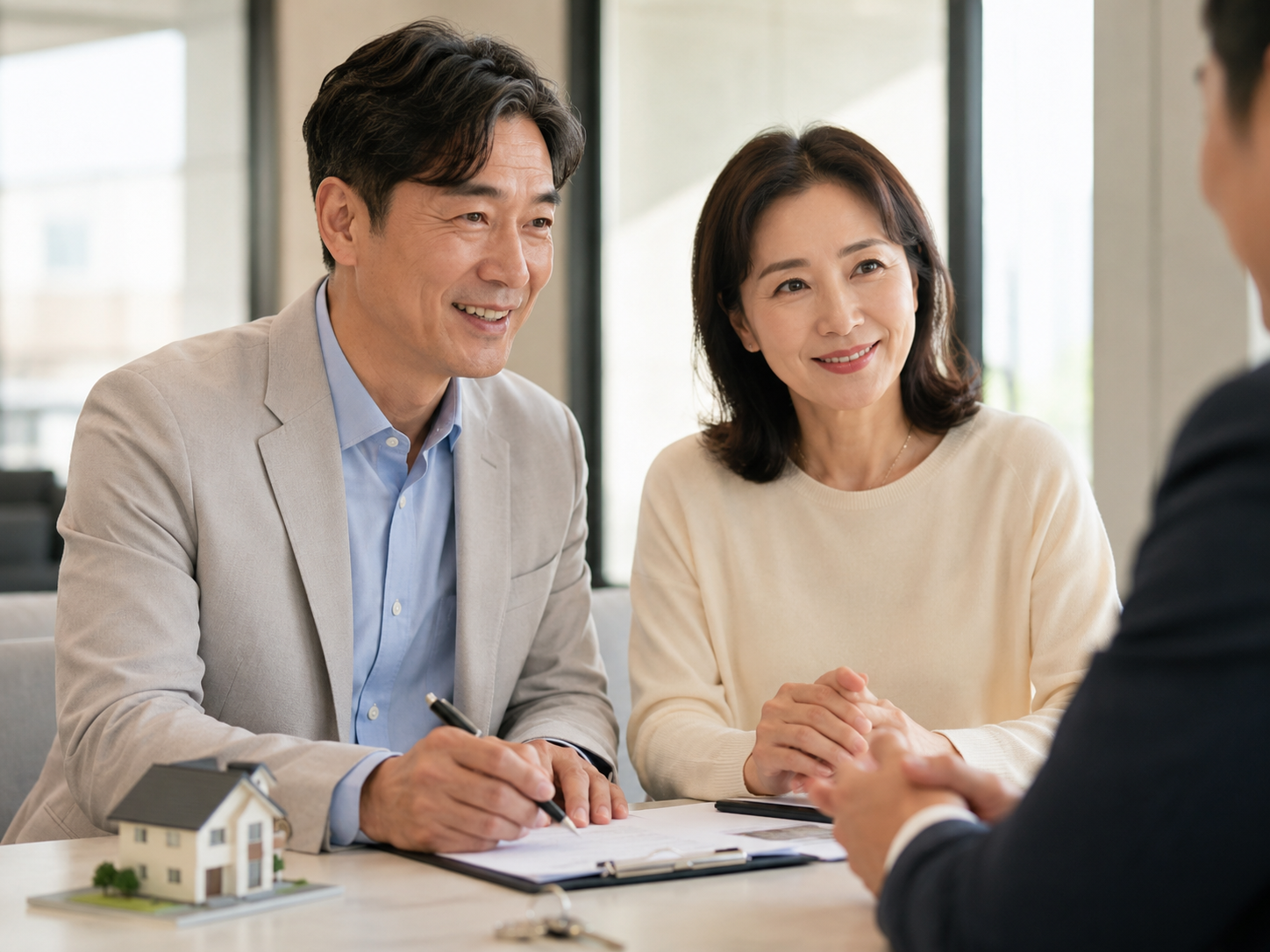 부부의 따뜻한 부동산 상담