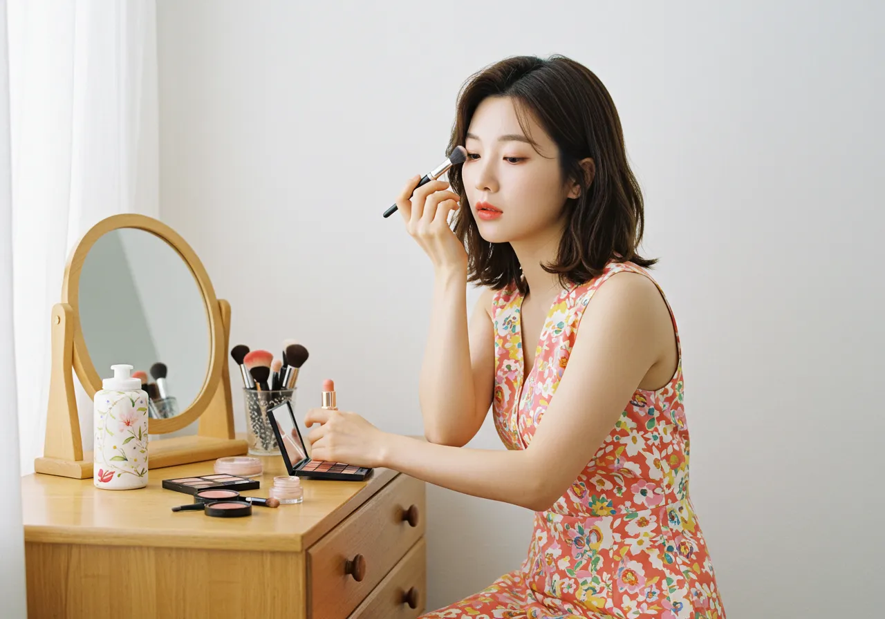 파운데이션고정, 레이어링화장법, 지성피부화장
