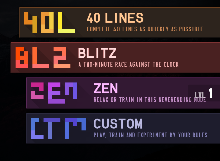 테트리스 무료게임 start