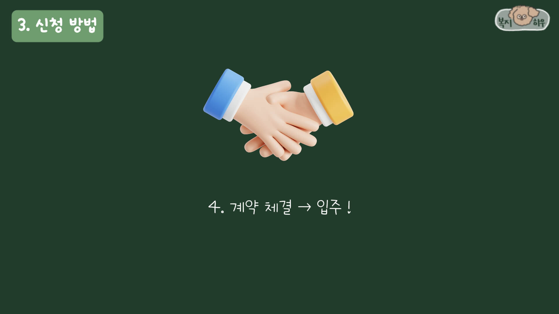 행복주택 자격 심사가 진행되면 계약을 체결하고 입주하면 된다.