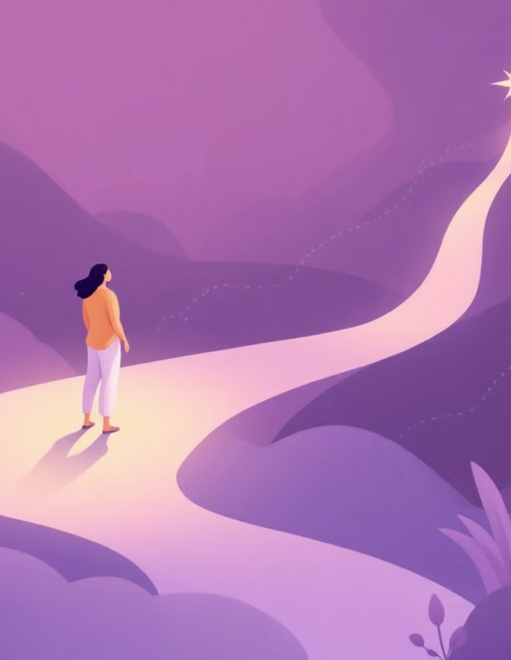길에-혼자-서있는-여성-사진