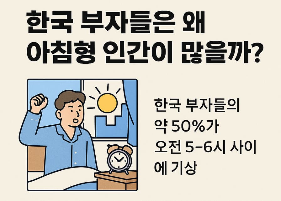 한국 부자들은 왜 아침형 인간이 많을까? 인포그래픽