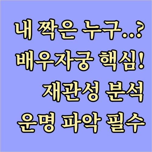 배우자궁과 재관성 분석: 사주 원국 ..