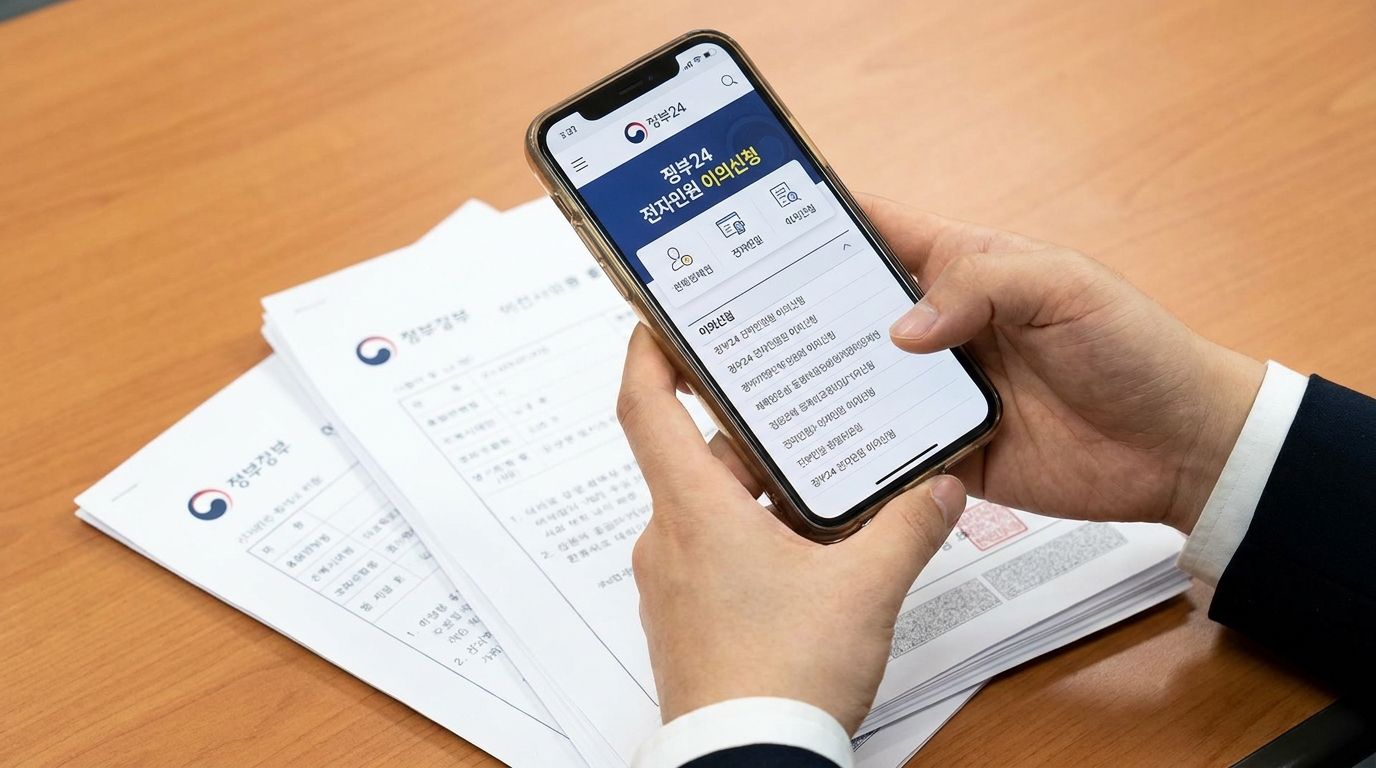 정부24 온라인 이의신청 및 동사무소 방문 접수 방법