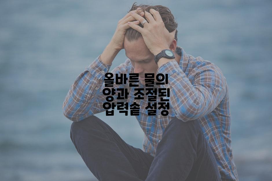 올바른 물의 양과 조절된 압력솥 설정