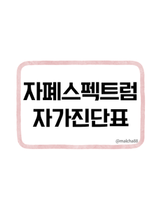 자폐스펙트럼 자가진단표