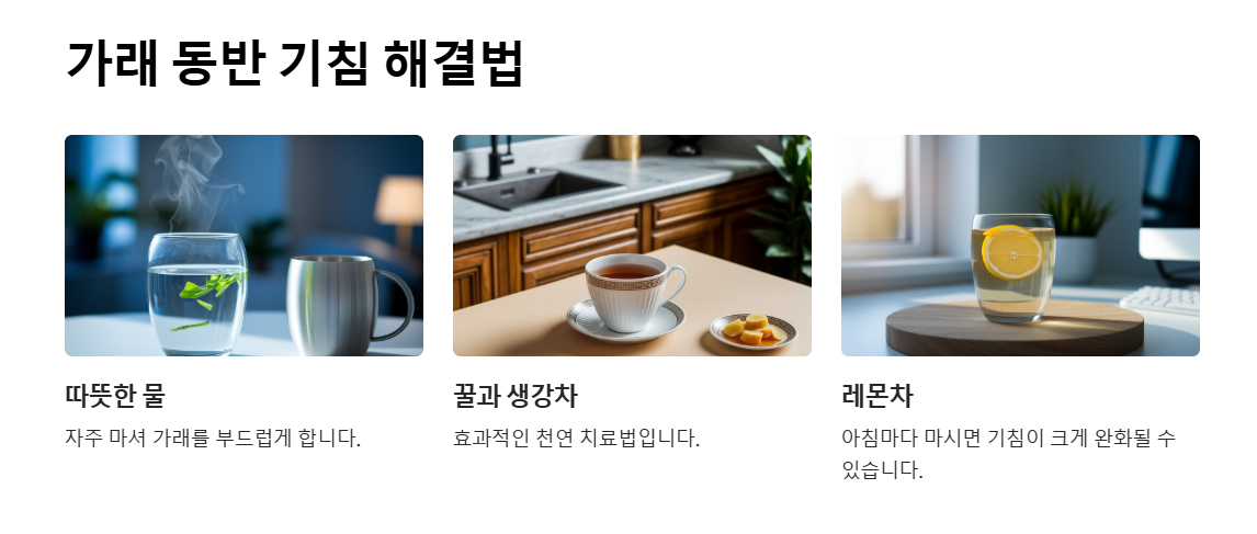가래를 동반한 기침 해결
