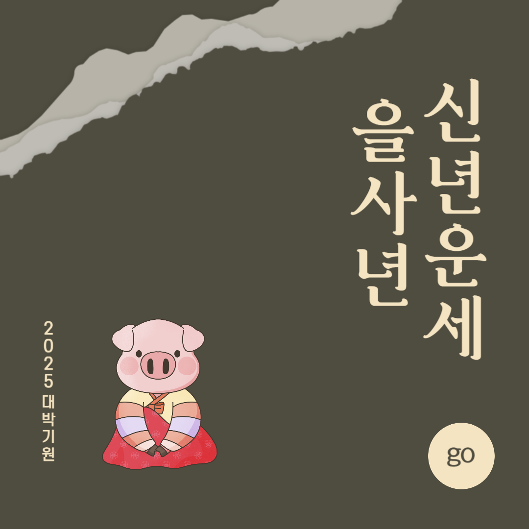 2025년 을사년 『돼지띠』 신년 운세