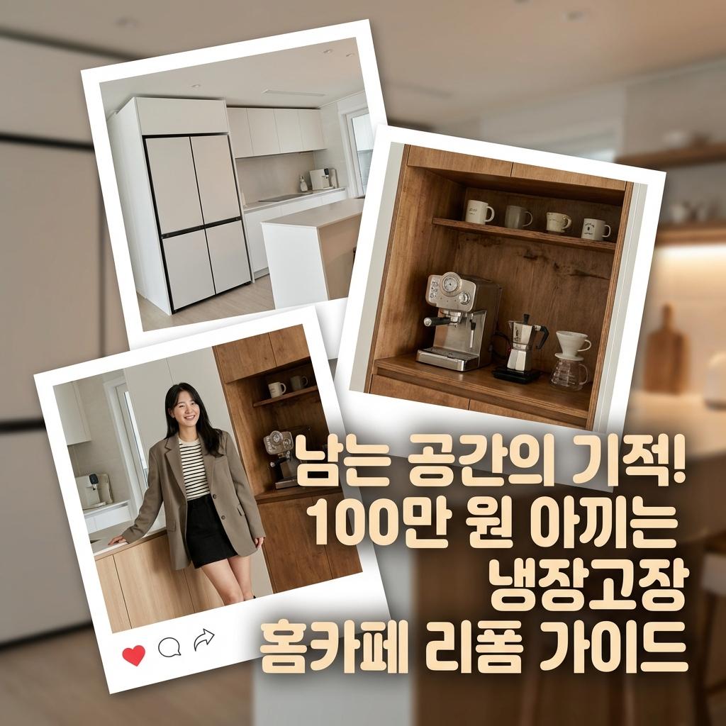 냉장고장 리폼 비용 공개! 고덕 그라시움 34평 비스포크 홈카페 완성 솔직 후기 장단점 비교