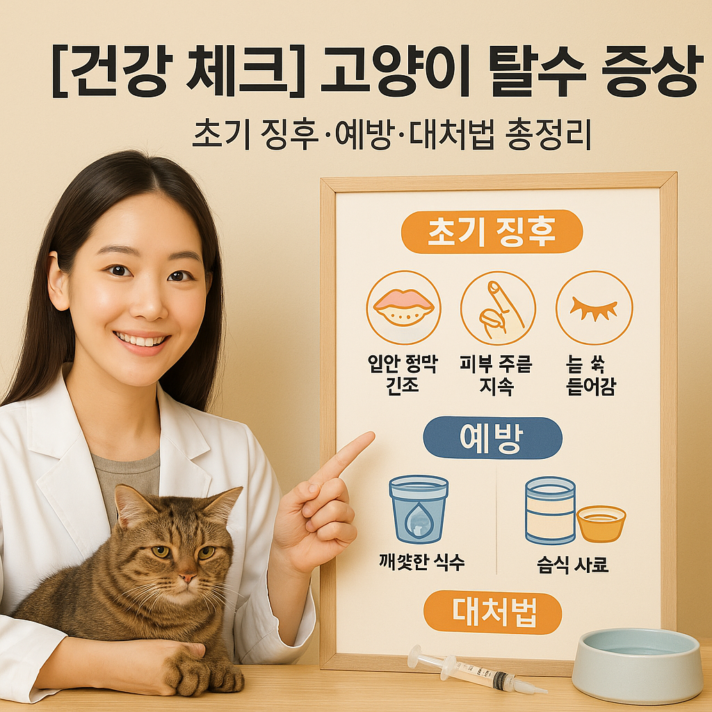 [건강 체크] 고양이 탈수 증상 ｜ 초기 징후·예방·대처법 총정리