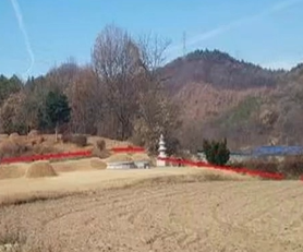 농지 분묘 위성사진 예시