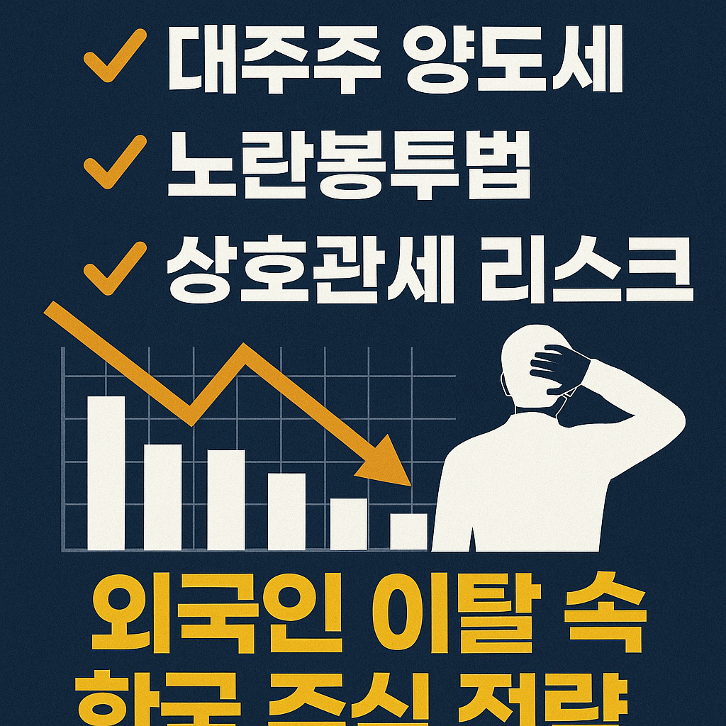 대주주 양도세·노란봉투법·상호관세 겹친 2025년, 한국 증시 투자 전략