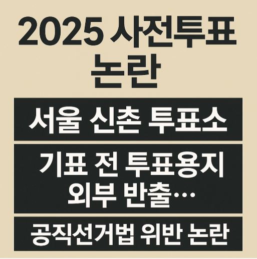 사전투표 논란 관련 사진
