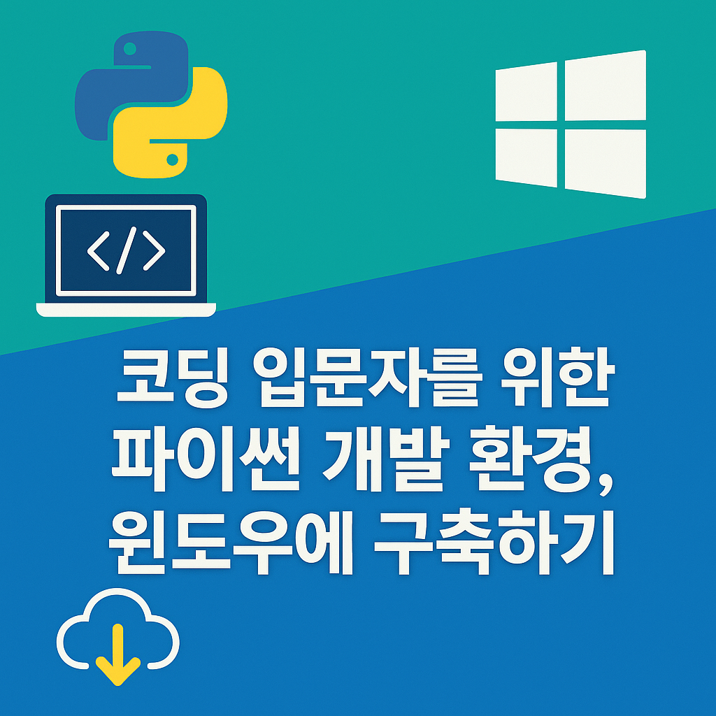 코딩 입문자를 위한 파이썬 개발 환경, 윈도우에 구축하기