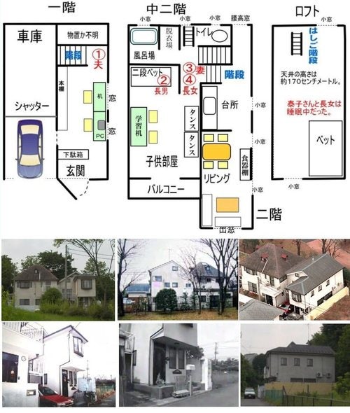 집 안 내부도와 가택 외부.