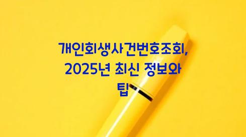 개인회생사건번호조회