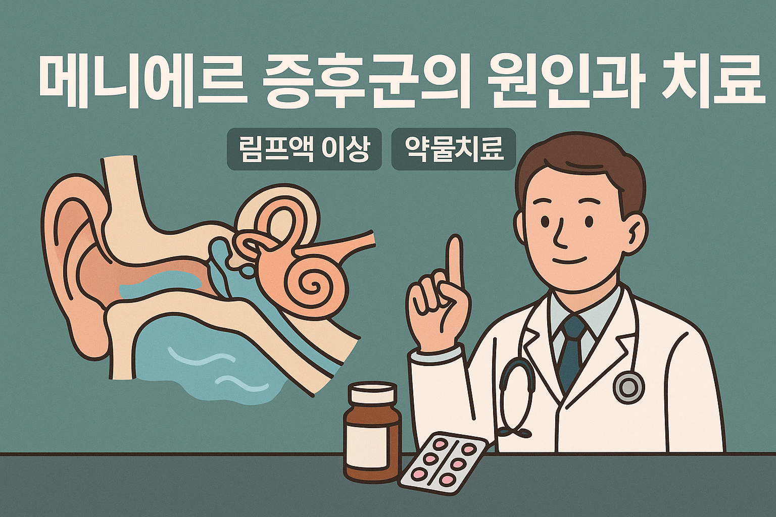 메니에르 증후군의 원인과 치료 (림프액 이상, 약물치료)