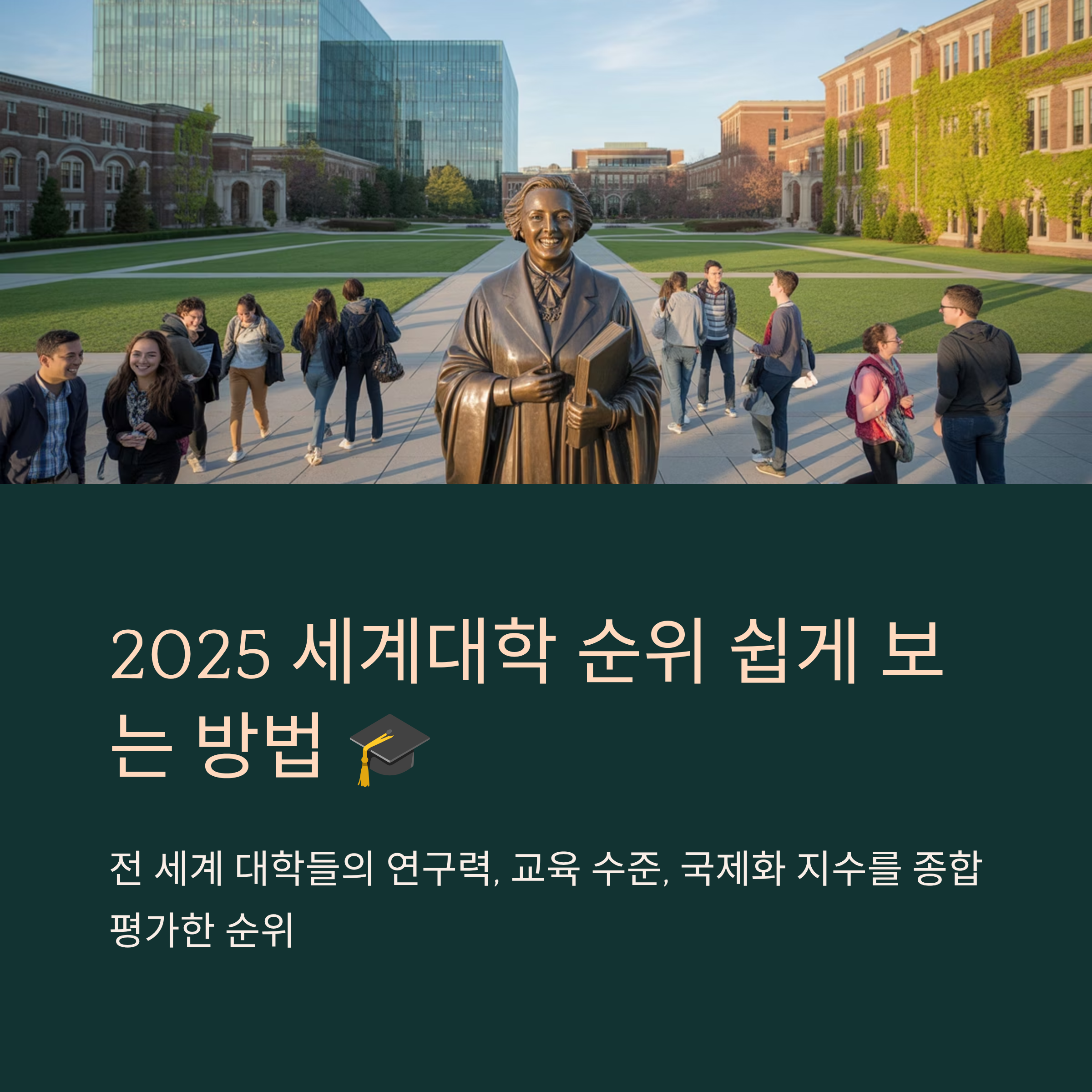 2025 세계대학 순위 쉽게 보는 방법