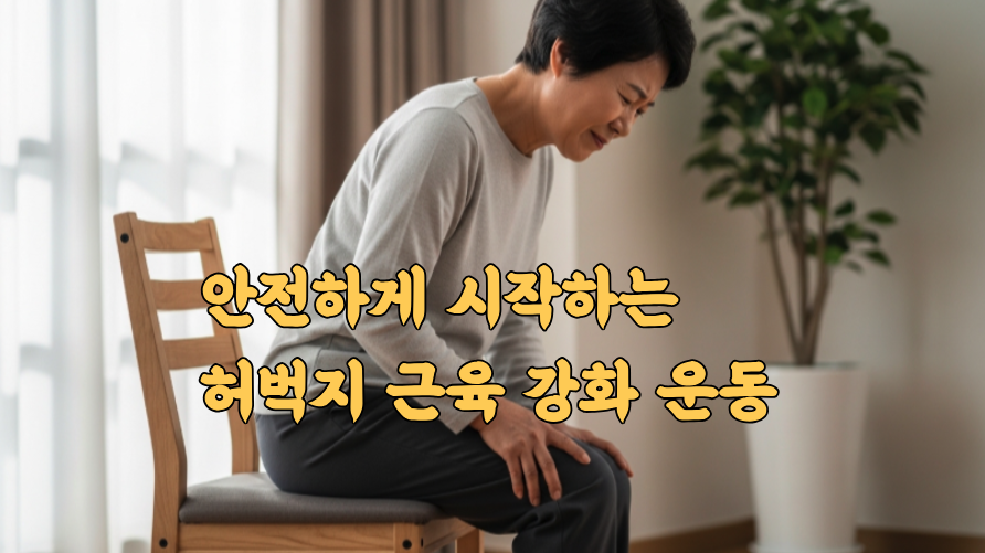 허벅지 근육 약화로 힘든 노인