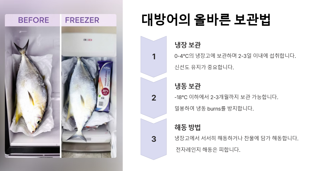 대방어의 올바른 보관법