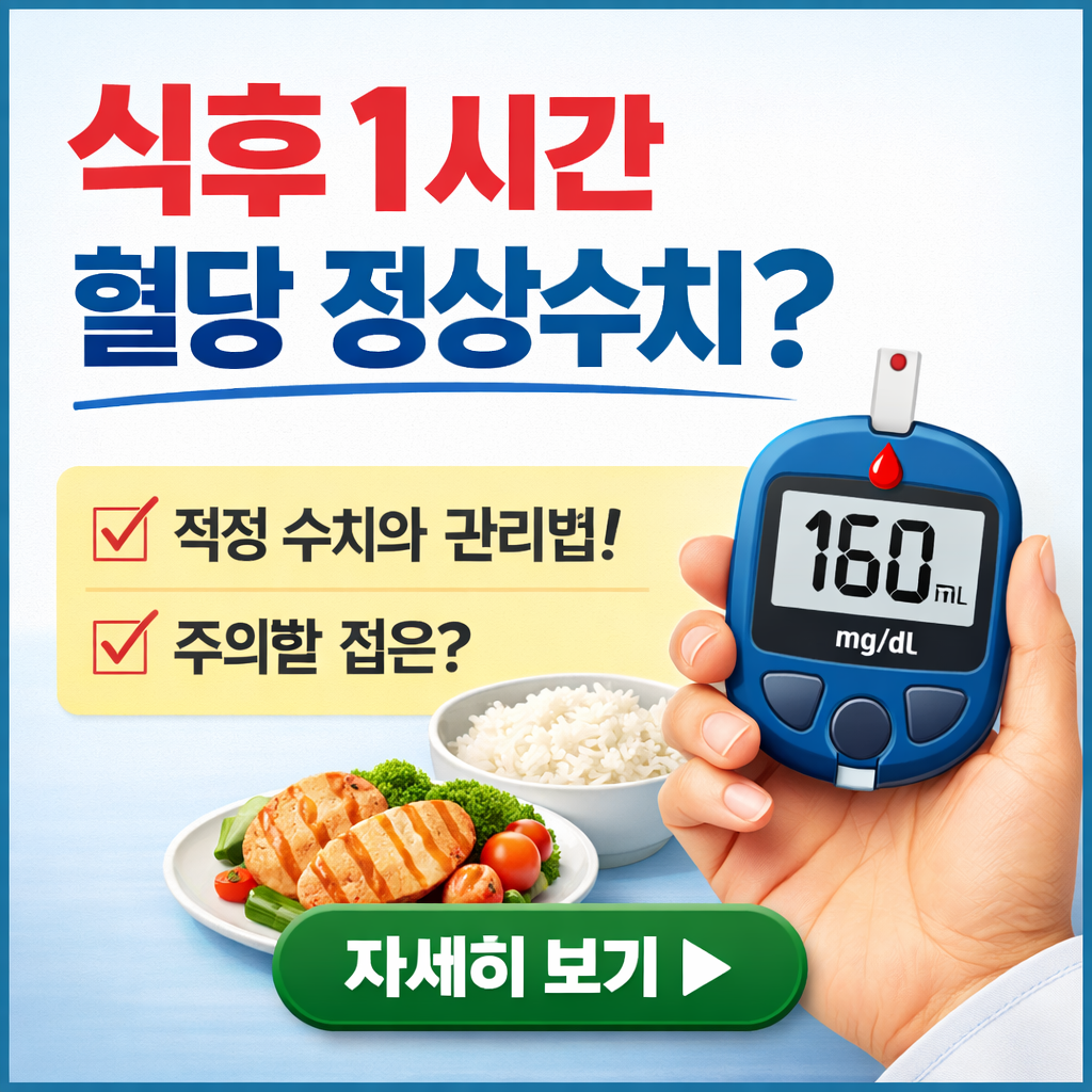 식후 1시간 혈당 정상수치