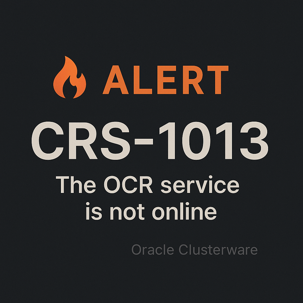 [Oracle] CRS-1013 오류