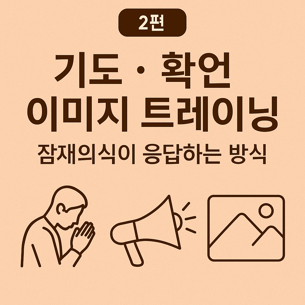기도·확언·이미지 트레이닝 – 잠재의식이 응답하는 방식을 다룬 블로그 썸네일 이미지"